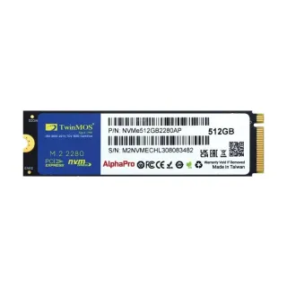 TwinMOS AlphaPro 512 GB M.2 2280 PCIe 3.0 x4 NVMe 3600 MB/s Soğutucusuz SSD