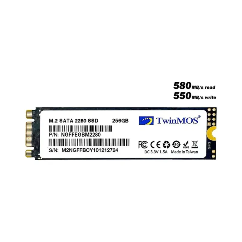TwinMOS NGFFEGBM2280 256 GB M.2 2280 SATA III 580 MB/s SSD