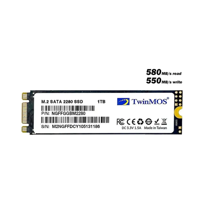 TwinMOS NGFFGGBM2280 1 TB M.2 2280 SATA III 580 MB/s SSD