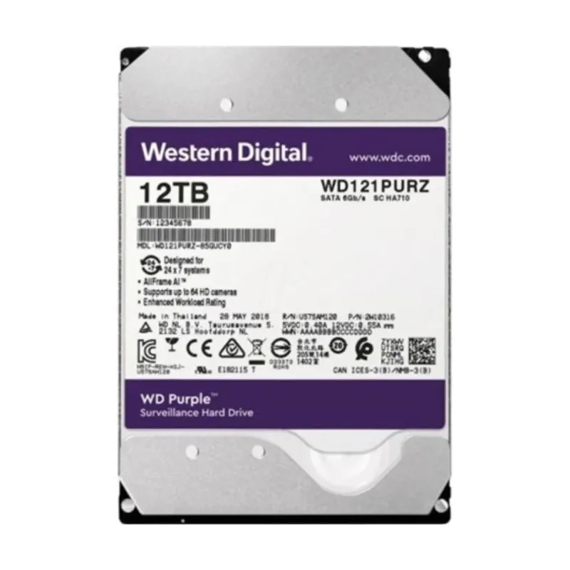 WD Purple Pro 12 TB 3.5 İnç SATA 3 7200 RPM Surveillance HDD
