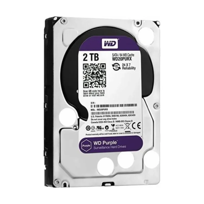 WD Purple 2 TB 3.5 İnç SATA 3 5400 RPM Surveillance WD20PURZ HDD