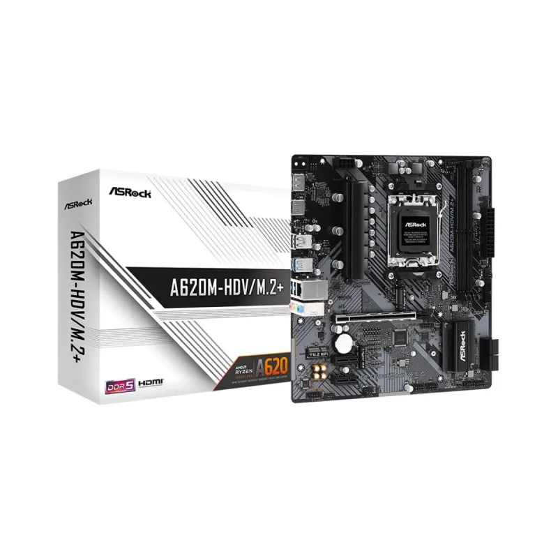 ASRock A620M-HDV/M.2+ AM5 (LGA 1718) DDR5 mATX Anakart