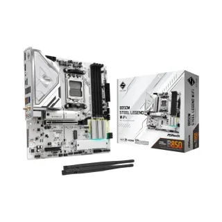 ASRock B850M Steel Legend WiFi 7 AM5 (LGA 1718) DDR5 mATX Anakart