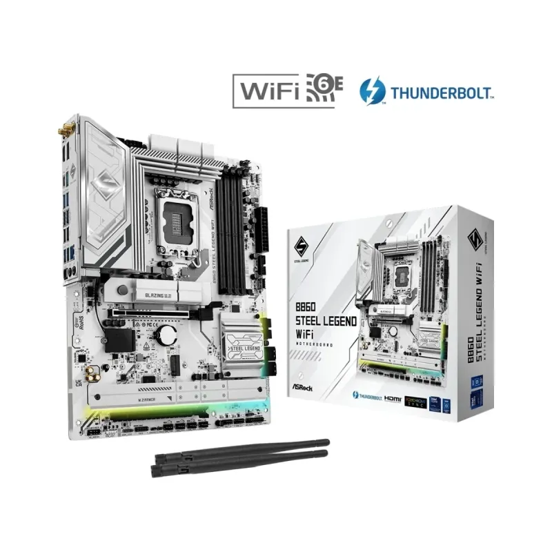 ASRock B860 Steel Legend WiFi 6E LGA 1851 DDR5 ATX Anakart
