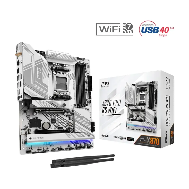 ASRock X870 Pro RS WiFi 7 AM5 (LGA 1718) DDR5 ATX Anakart
