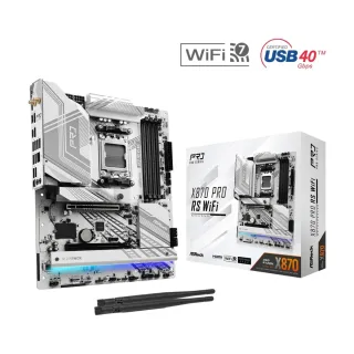 ASRock X870 Pro RS WiFi 7 AM5 (LGA 1718) DDR5 ATX Anakart