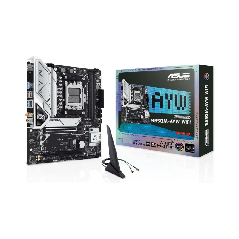 Asus B650M-AYW WiFi 6 AM5 (LGA 1718) DDR5 mATX Anakart