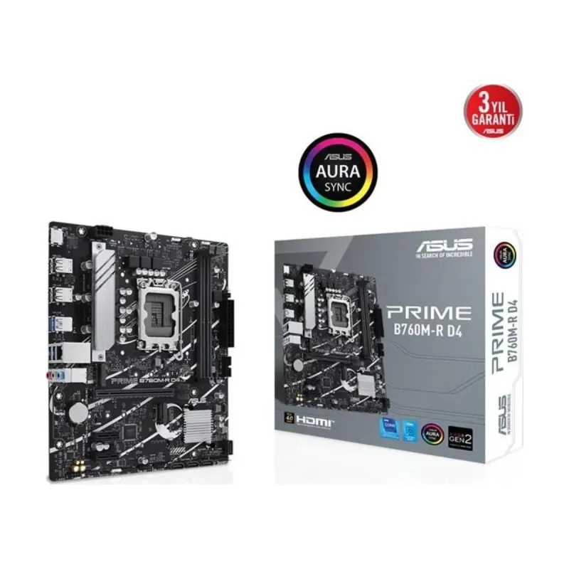 Asus Prime B760M-R D4 LGA 1700 DDR4 mATX Anakart