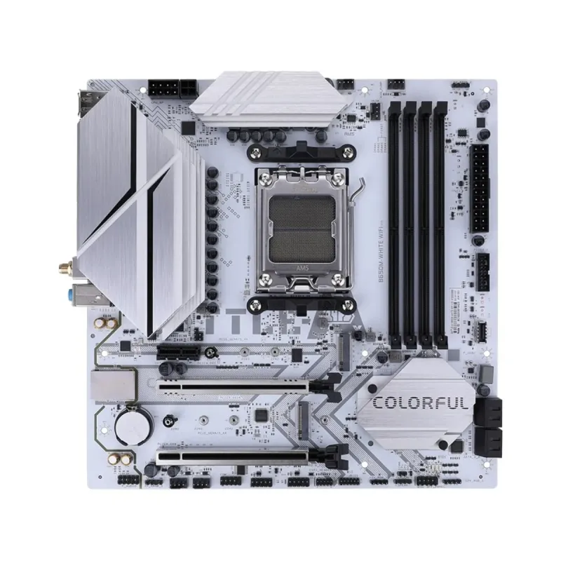 Colorful Battle-AX B650M White WiFi 6 V15 AM5 (LGA 1718) DDR5 mATX Anakart