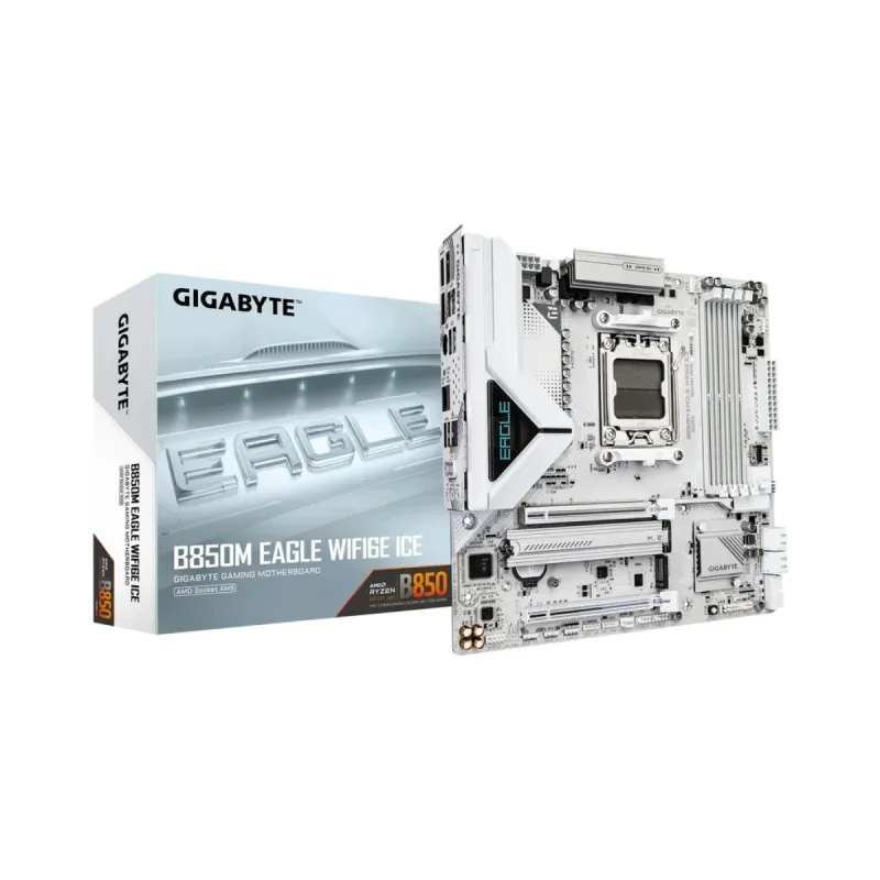 Gigabyte B850M Eagle WiFi6E Ice AM5 (LGA 1718) DDR5 mATX Anakart
