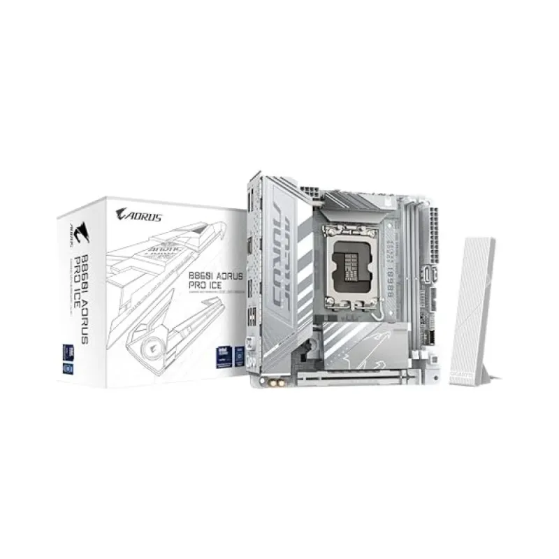Gigabyte B860I Aorus Pro Ice LGA 1851 DDR5 Mini-ITX WiFi 7 Anakart