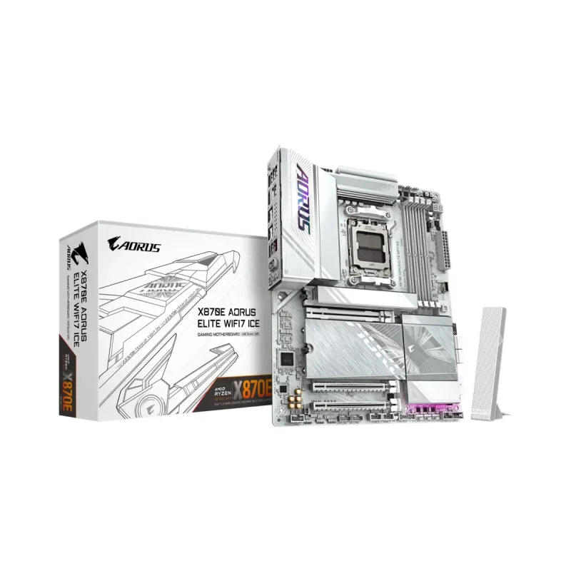 Gigabyte X870E Aorus Elite WiFi7 Ice AM5 (LGA 1718) DDR5 ATX Anakart