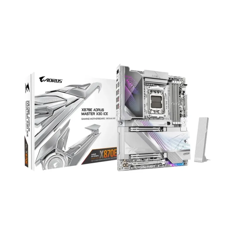 Gigabyte X870E Aorus Master X3D Ice AM5 (LGA 1718) DDR5 ATX WiFi 7 Anakart
