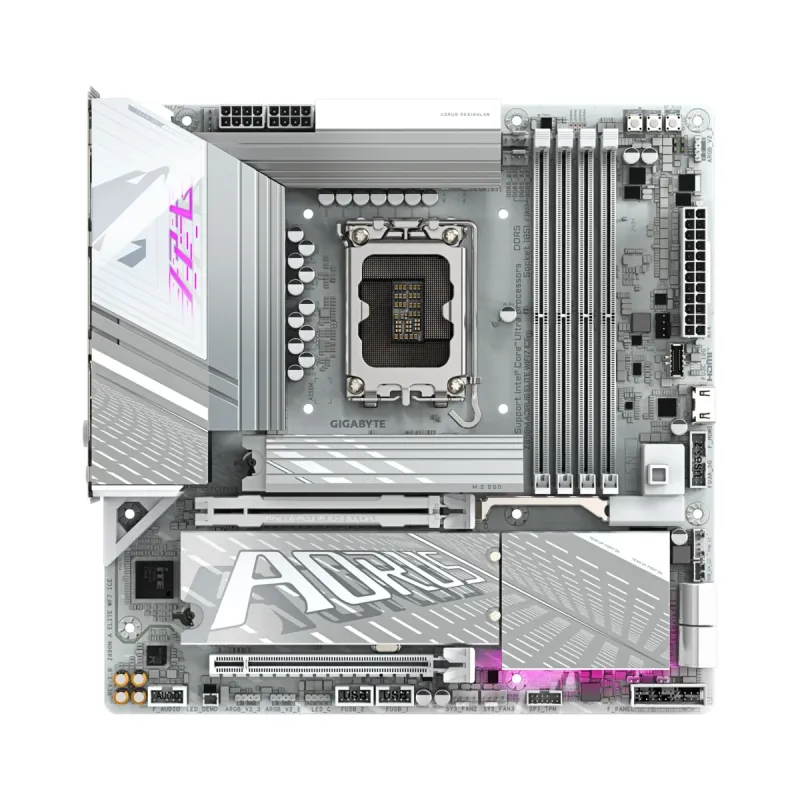 Gigabyte Z890M Aorus Elite WiFi7 Ice LGA 1851 DDR5 mATX Anakart