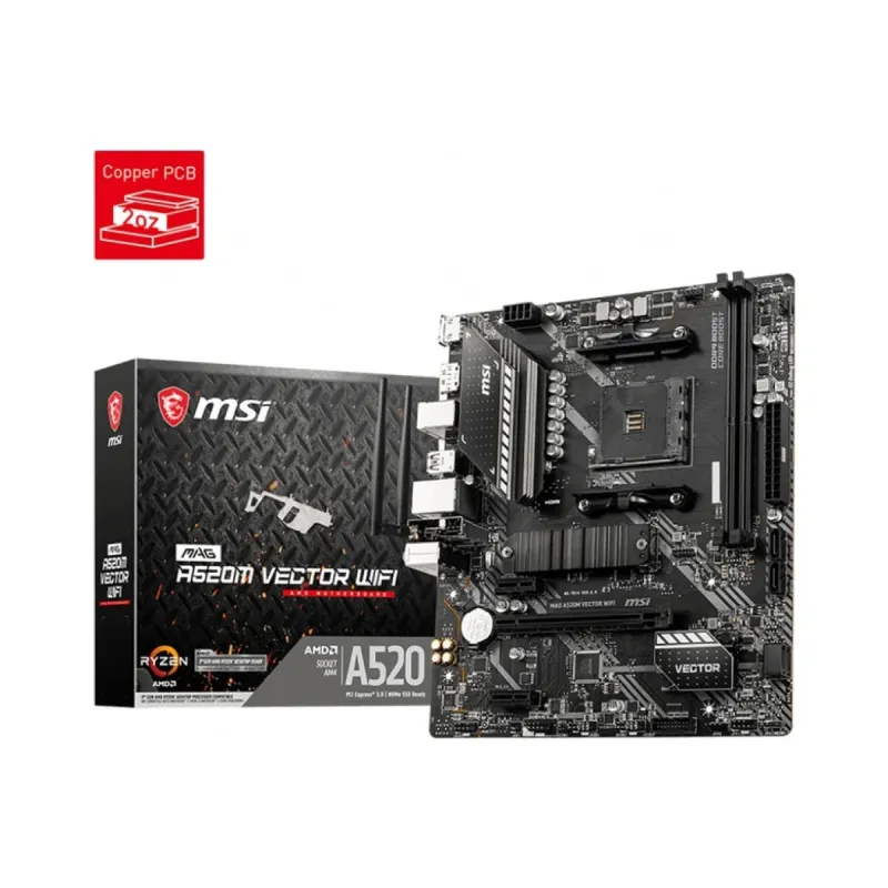 MSI MAG A520M Vector WiFi 5 AM4 DDR4 mATX Anakart