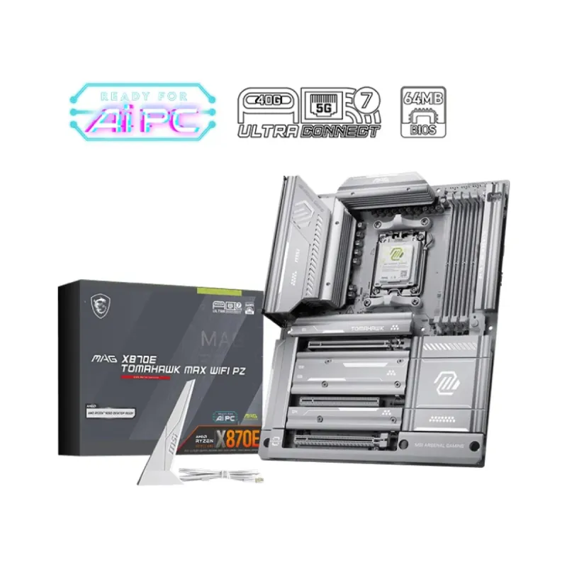 MSI MAG X870E Tomahawk Max WiFi 7 PZ AM5 (LGA 1718) DDR5 ATX Anakart