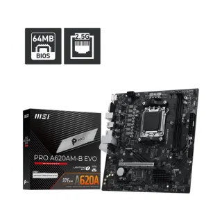 MSI Pro A620AM-B Evo AM5 (LGA 1718) DDR5 mATX Anakart