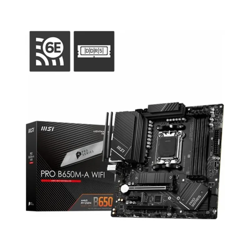MSI Pro B650M-A WiFi 6E AM5 (LGA 1718) DDR5 mATX Anakart