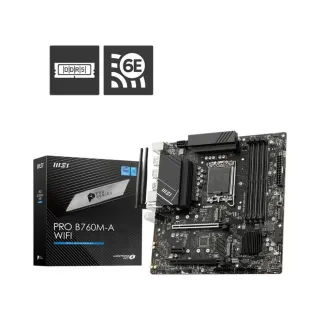 MSI Pro B760M-A WiFi 6E LGA 1700 DDR5 mATX Anakart