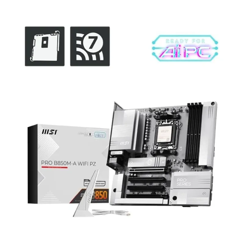 MSI Pro B850M-A WiFi 7 PZ AM5 (LGA 1718) DDR5 mATX Anakart