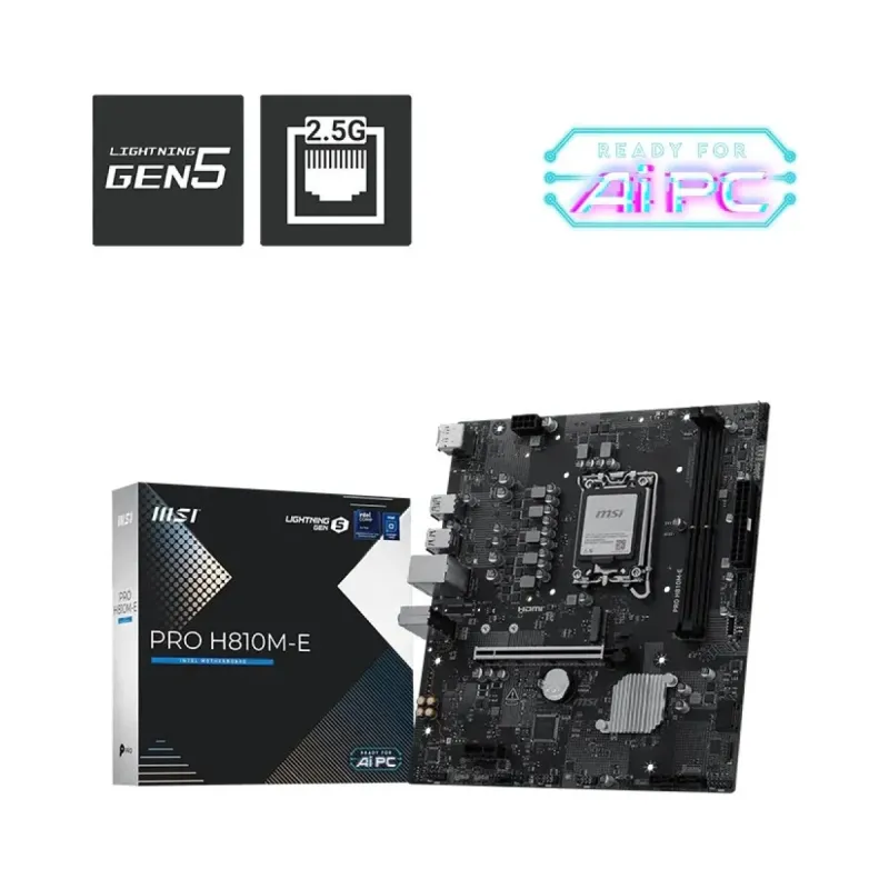 MSI Pro H810M-E LGA 1851 DDR5 mATX Anakart
