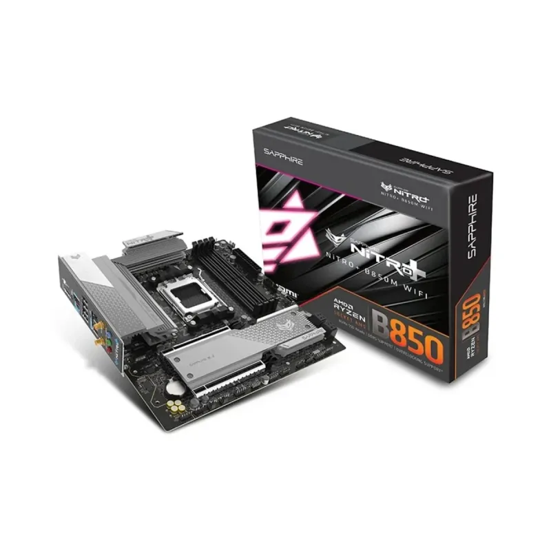 Sapphire Nitro+ B850M WiFi 6 AM5 (LGA 1718) DDR5 mATX Anakart