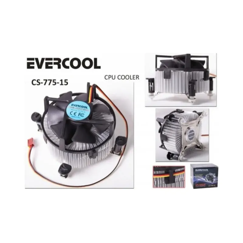 EverCool CS-775 92 mm Siyah Hava İşlemci Soğutucu