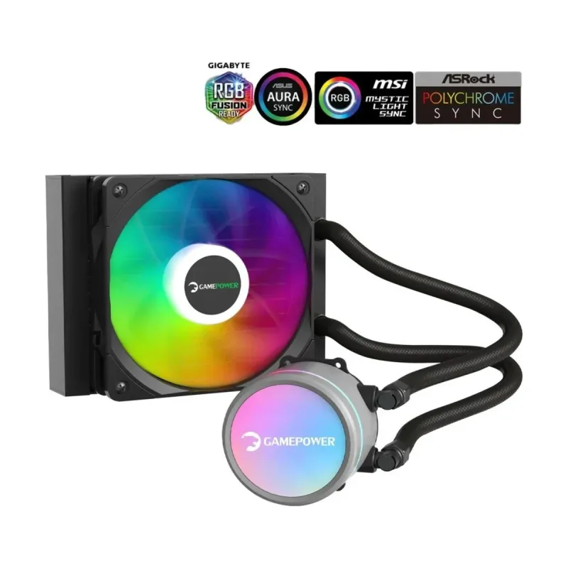 Gamepower Skadi V2 120 ARGB Siyah Sıvı İşlemci Soğutucu